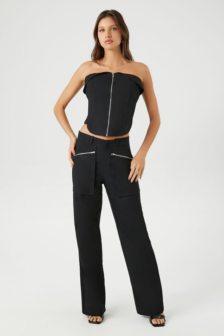 Zip-Pocket Straight-Leg Pants | Forever 21 | Forever 21 (US)