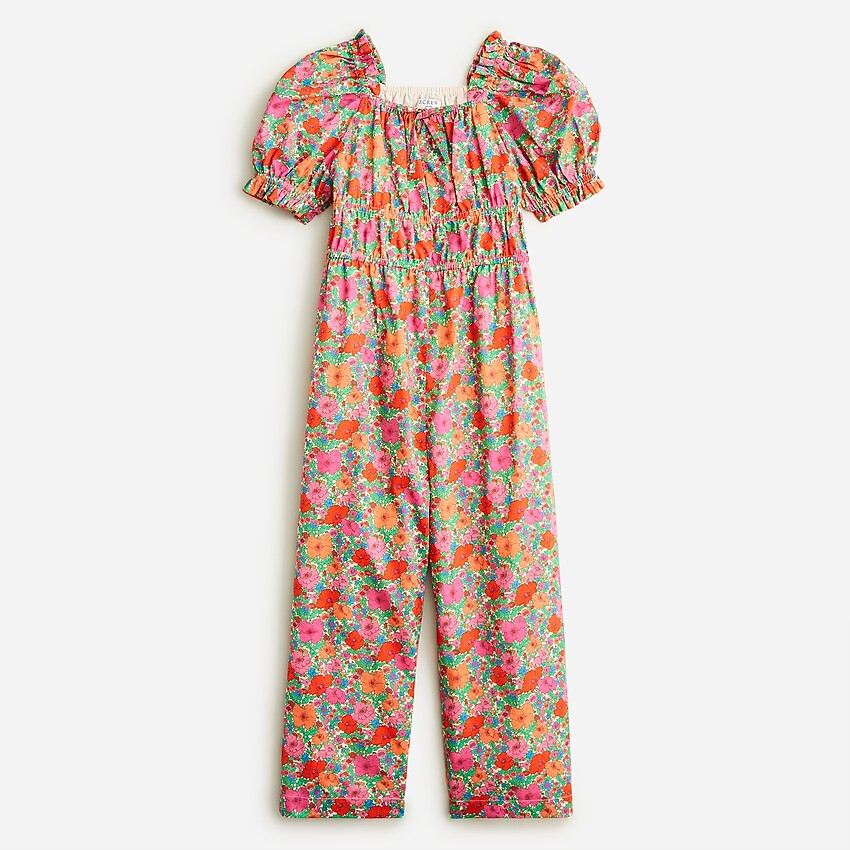 Girls' puff-sleeve jumpsuit in Liberty® fabrics | J. Crew US