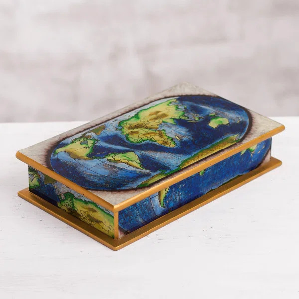 Briarwick World View Reverse-Painted Glass Decorative Box | Wayfair North America