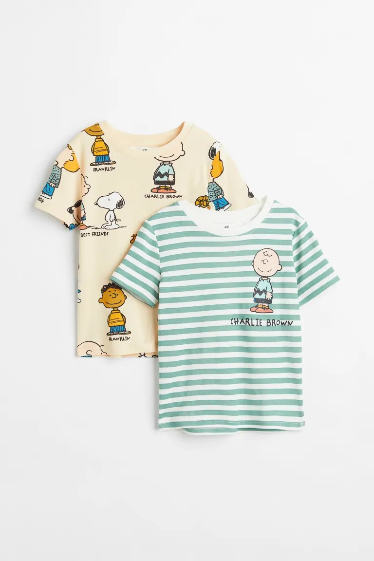 2-pack Printed T-shirts | H&M (US + CA)