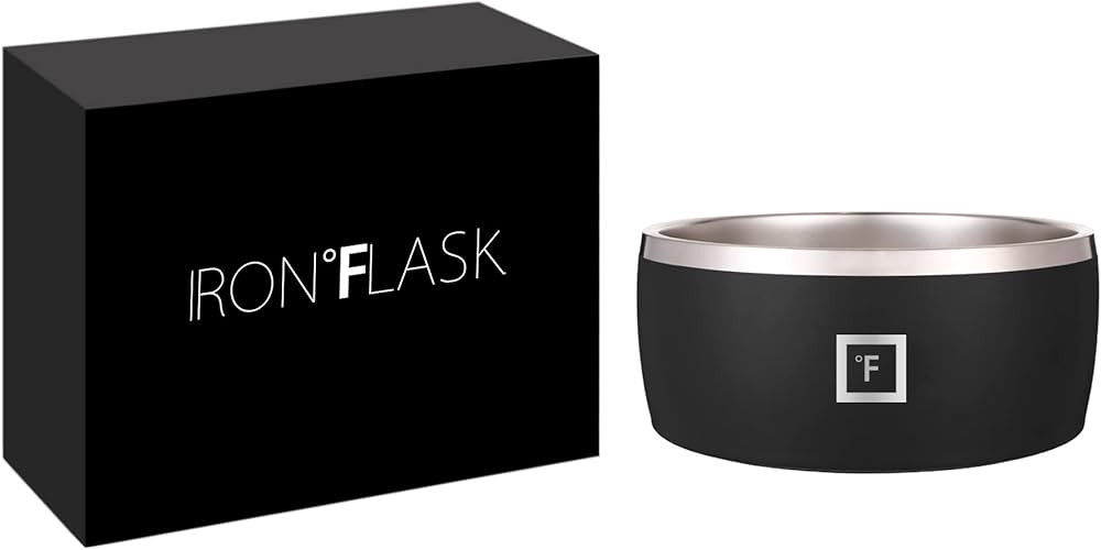 IRON °FLASK Dog Bowl - 64 Oz Stainless Steel, Non-Slip Rubber Bottom, Durable, Pet Food and Wate... | Amazon (US)