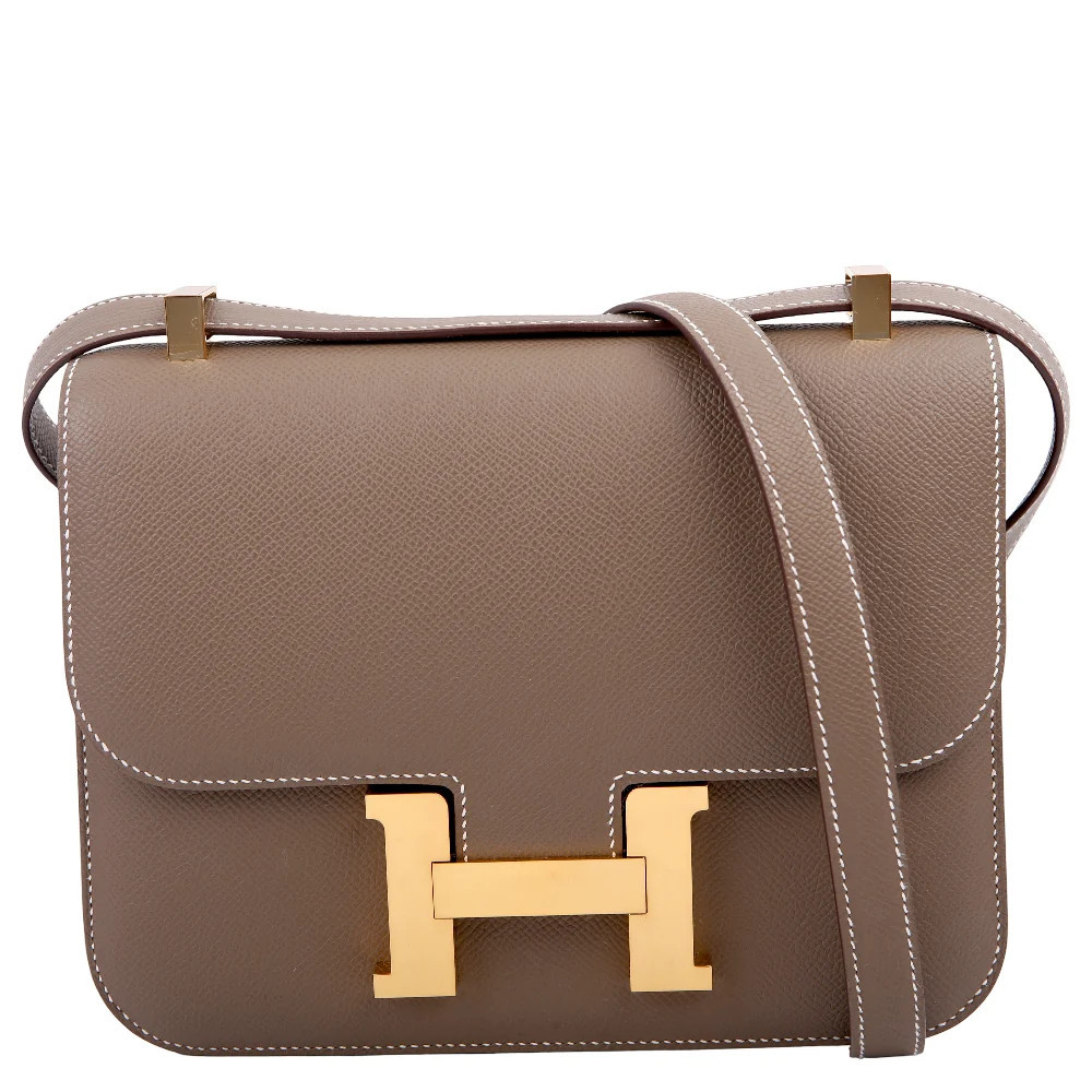 Constance 24 Epsom 2024 Etoupe/Gold | Keeks Designer Handbags
