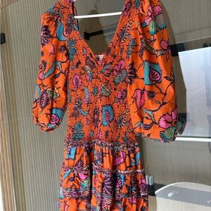 Love the Label Orange Floral Dress | Poshmark