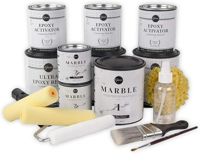 Amazon.com: Giani Carrara White Marble Epoxy Countertop Kit : Everything Else | Amazon (US)