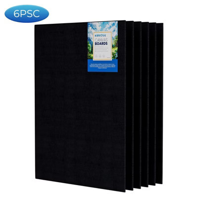 HANSILK 6pk 12x16 inch Black Canvases for Painting, Canvas Panels 100% Cotton Acid-Free, Art Boards for Oil | Target