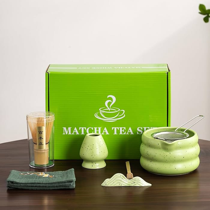 7Pcs Japanese Matcha Tea Set - Matcha Bowl with Pouring Spout, Whisk, Holder, Strainer - Elegant ... | Amazon (CA)