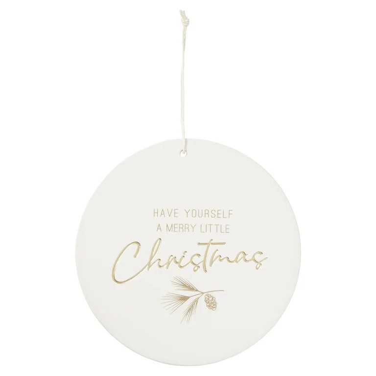 My Texas House Round White Merry Christmas Sign, 10 in | Walmart (US)