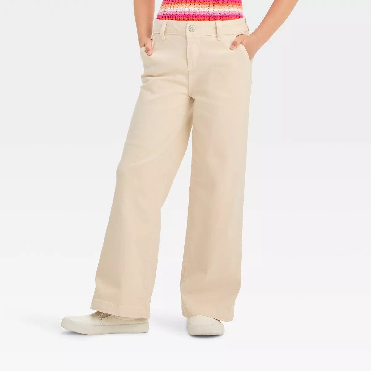 Girls' Mid-Rise Wide Leg Trouser Jeans - Cat & Jack™ | Target