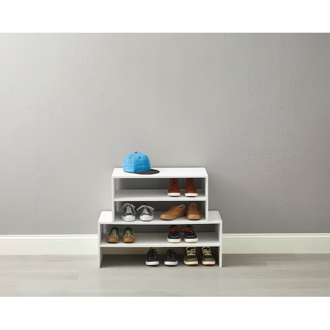 Style Selections 11.63-Inches H x 31-Inches W x 11.63-Inches D White Stackable Wood laminate Cube... | Lowe's