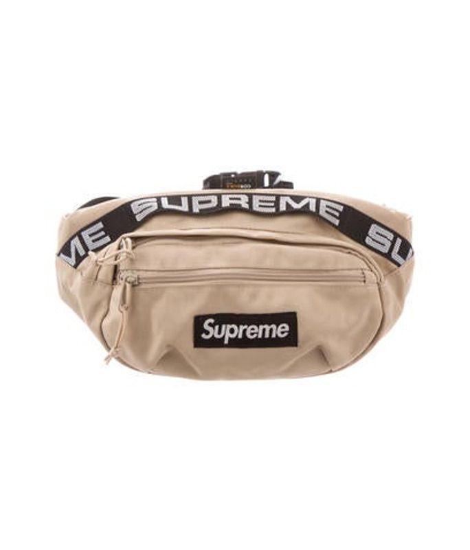 Supreme 2018 Box Logo Waist Bag w/ Tags beige Supreme 2018 Box Logo Waist Bag w/ Tags | The RealReal