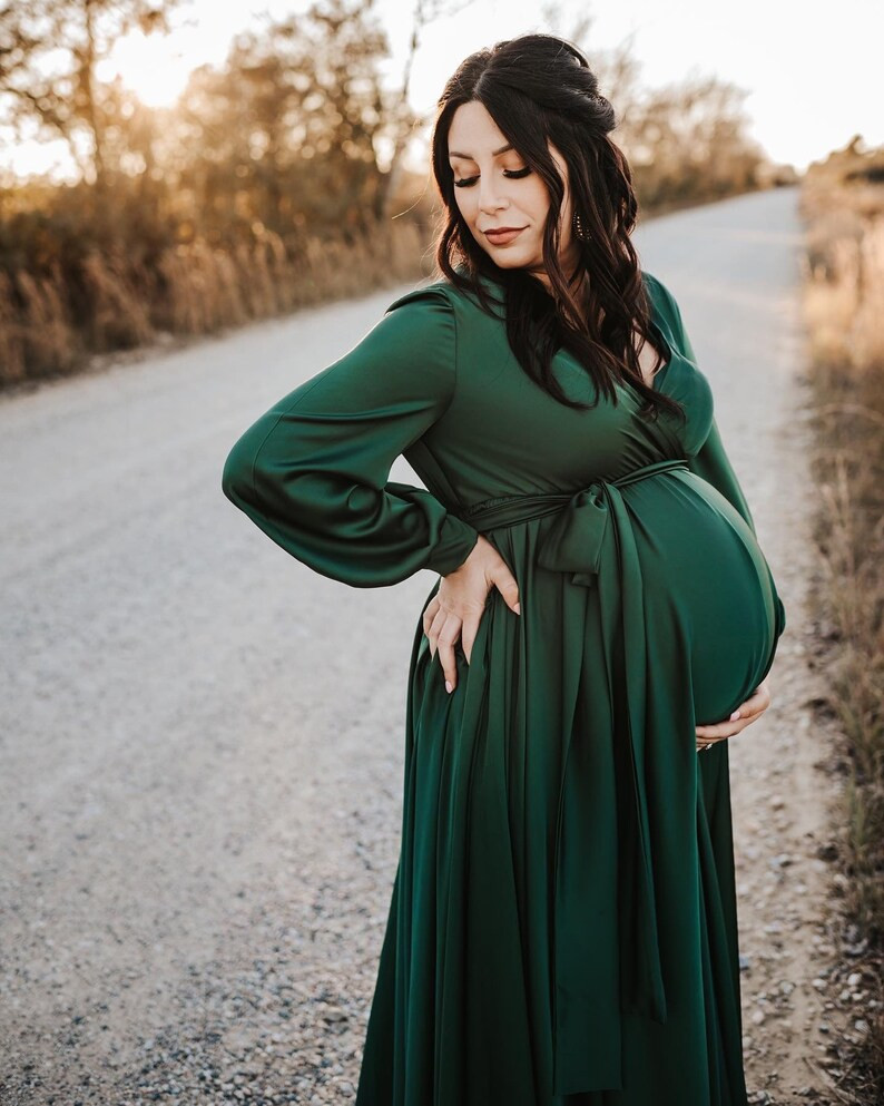 Long sleeve maternity dress Maternity photo dress Maternity maxi dress Long maternity dress | Etsy (US)