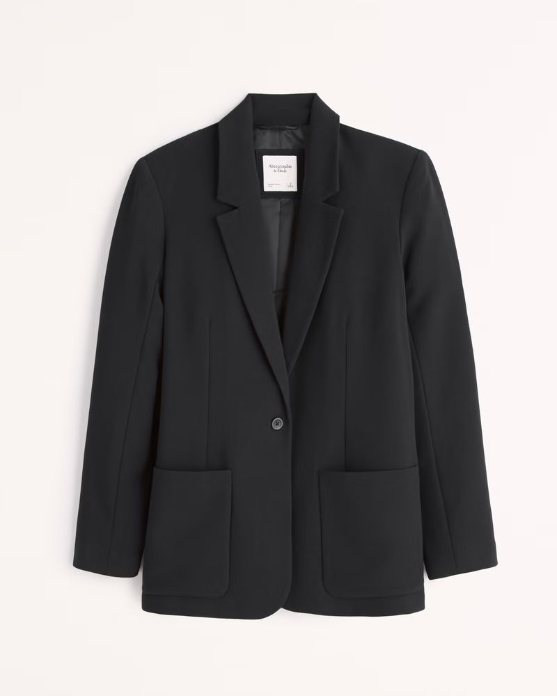 Women's Single-Breasted Blazer | Women's Coats & Jackets | Abercrombie.com | Abercrombie & Fitch (US)