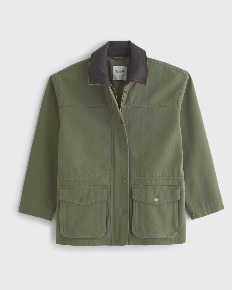 Women's Cinched Waist Workwear Jacket | Women's Coats & Jackets | Abercrombie.com | Abercrombie & Fitch (US)