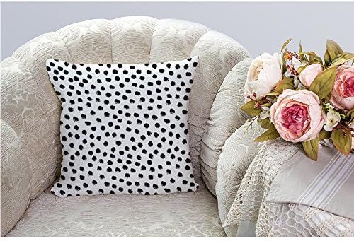 HGOD DESIGNS Polka Dots Decorative Throw Pillow Cover Case,Brush Strokes Dots Cotton Linen Outdoo... | Amazon (US)