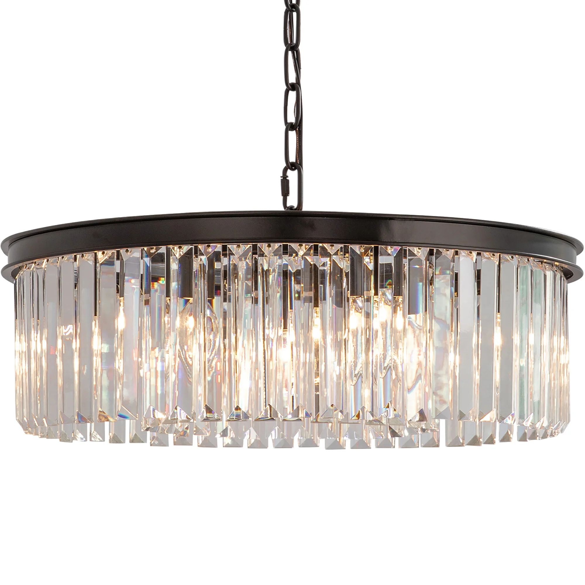 Modern Metal Crystal Chandelier Round Pendant Light | Wayfair North America