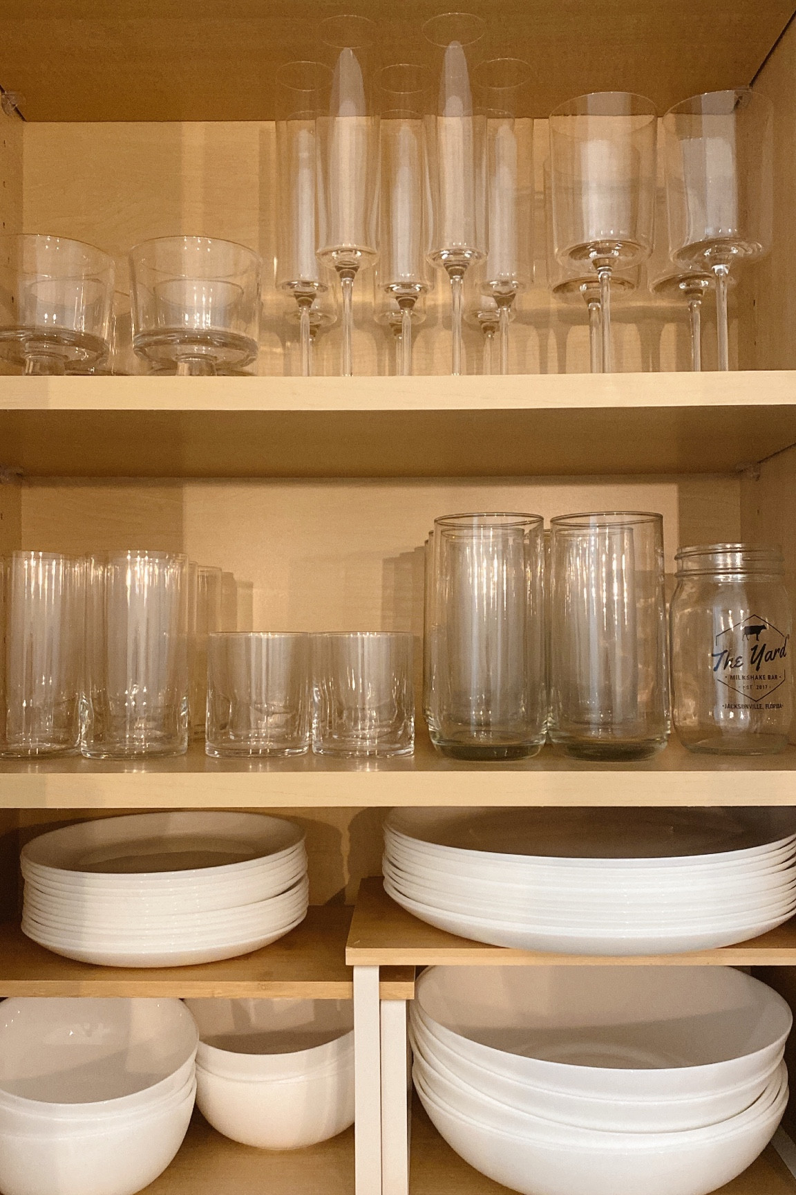 kitchen cabinet organization, glassware, crate & barrel glasses, wine glass, target dishes, cabinet shelf organizers

#LTKhome #LTKunder50