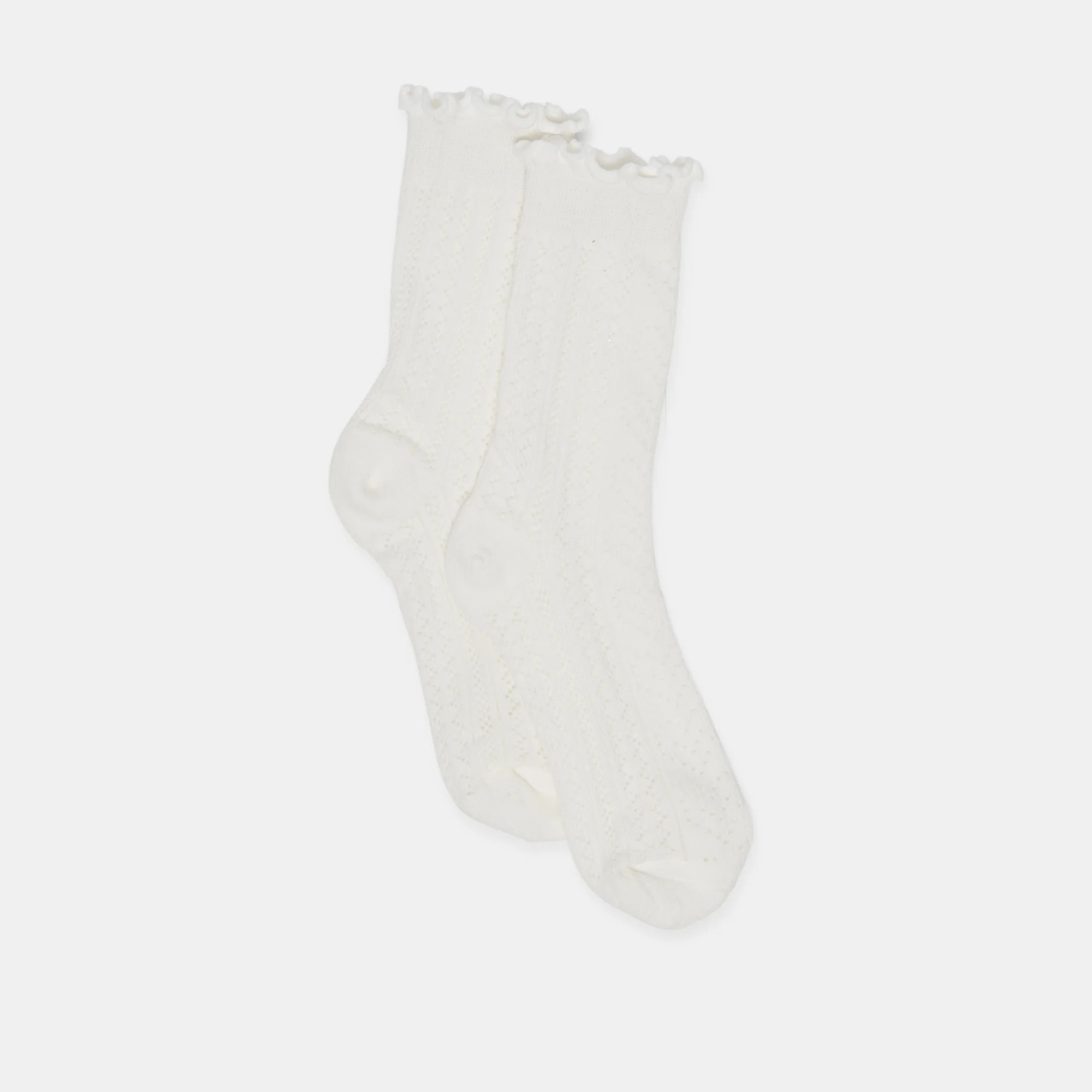 Pointelle Socks White | DolceVita.com