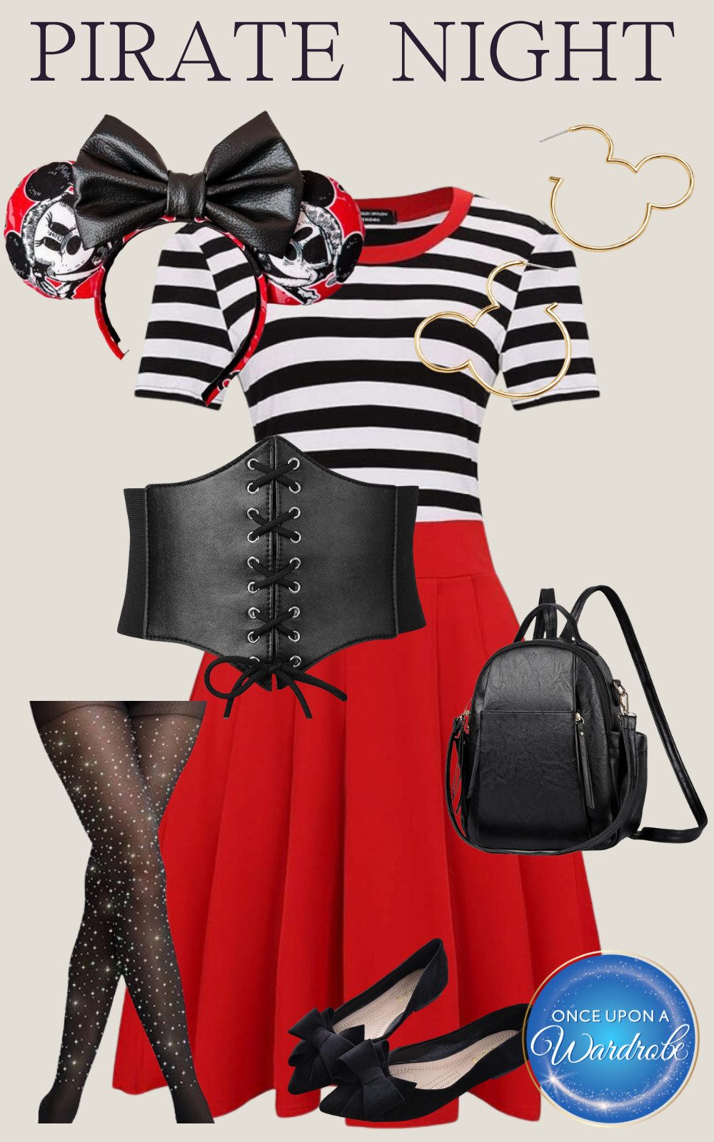 Disney Pirate Night is the perfect chance to style a fun, themed look while staying comfortable for dinner, shows, and deck parties. This Disney Cruise outfit pairs classic pirate colors with a cute, wearable silhouette that works across ships and itineraries. If you are planning outfits ahead of your sailing, this is an easy Disney outfit option that feels festive without being a full costume. Perfect for Pirate Night photos, fireworks, and celebrating at sea. 

 #LTKTravel