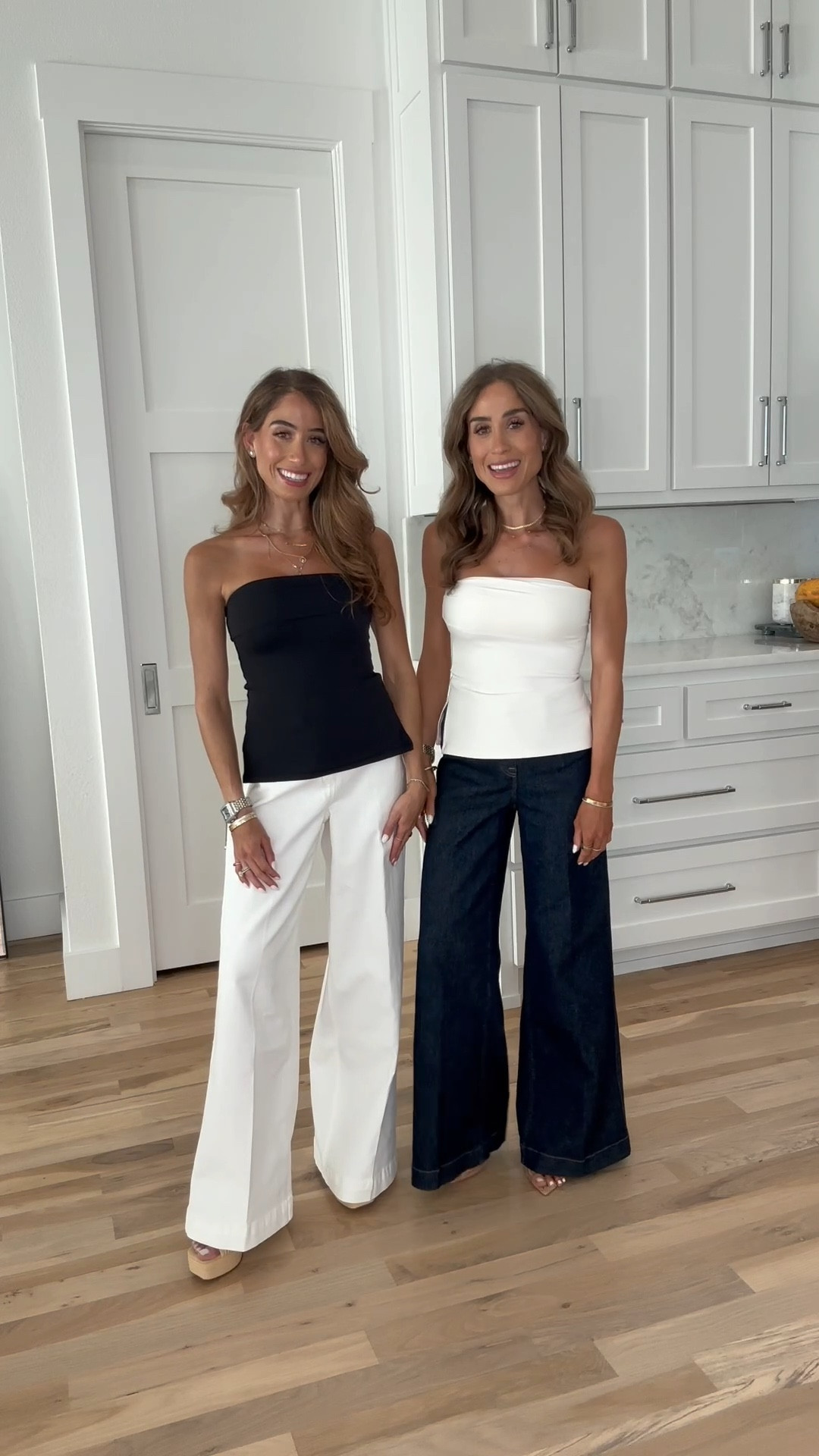 Wide leg pants similar styles in creak and white spring outfit Amazon finds 

#LTKPetite #LTKSaleAlert #LTKootd