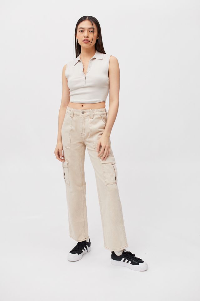 BDG High-Waisted Skate Jean – Sand | Urban Outfitters (US and RoW)