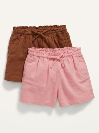Linen-Blend Pull-On Shorts 2-Pack for Toddler Girls | Old Navy (US)