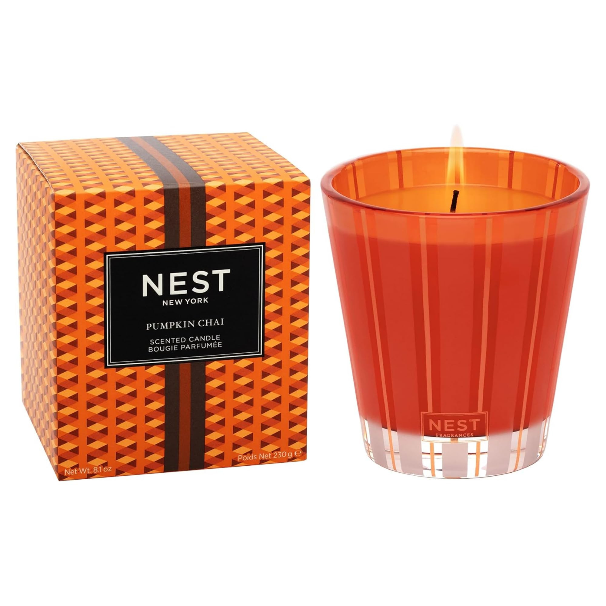 NEST New York Scented Classic Candle, Pumpkin Chai - 8.1 oz - Up to 60-Hour Burn Time - Reusable ... | Amazon (US)