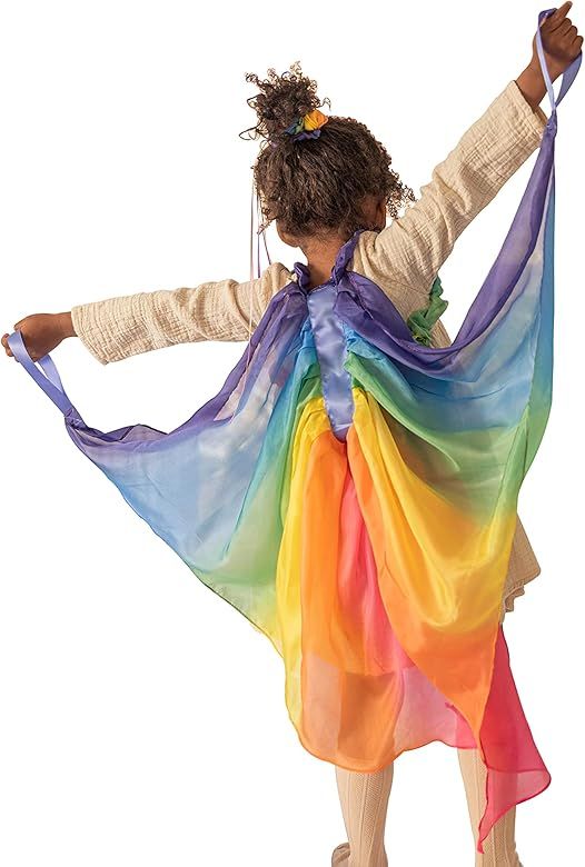 Amazon.com: Sarah's Silks Rainbow Fairy Wings | Butterfly Costume for Kids, Real Natural Silk Mon... | Amazon (US)