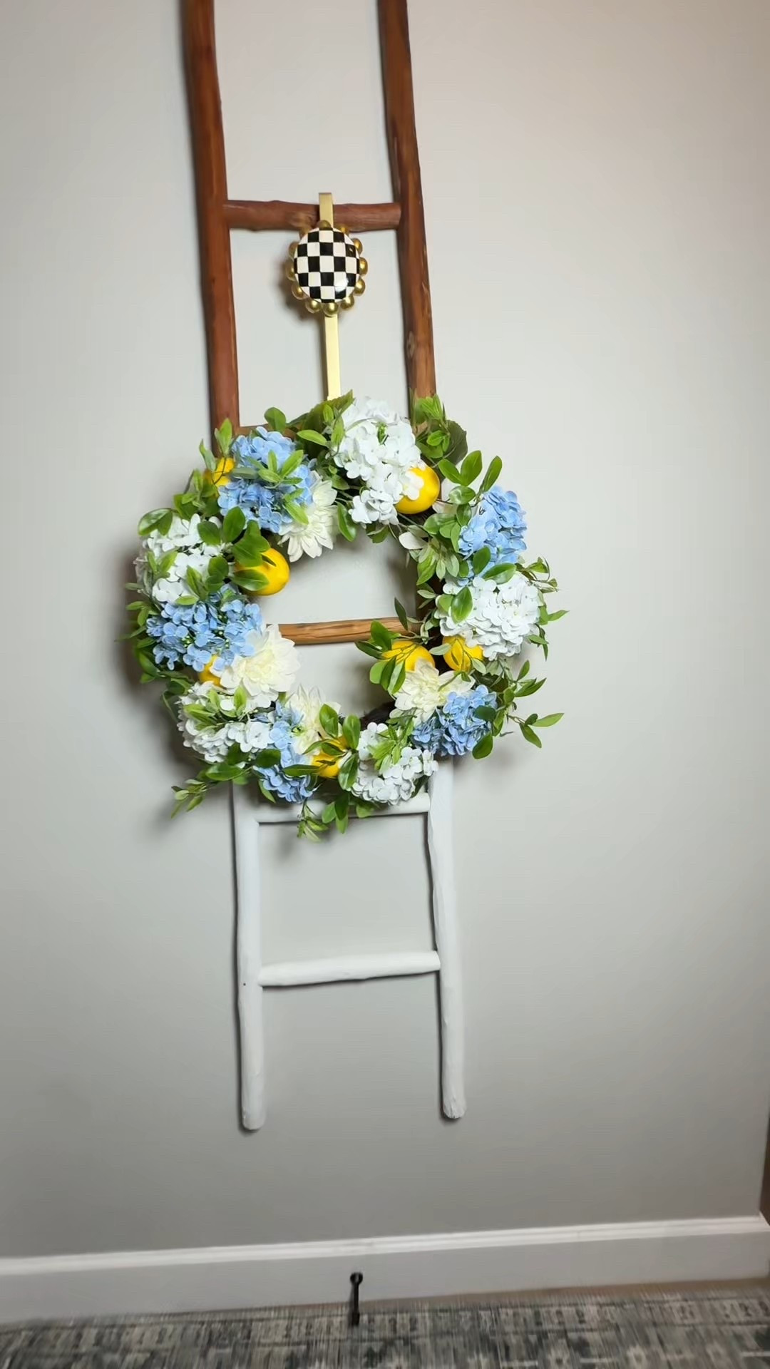 a soft hydrangea wreath that works on the front door or inside the entry — it fills the space without needing extra decor and actually looks natural once fluffed

#ltkhome #entrywaydecor #frontdoordecor #cozyhome 

#LTKSeasonal #LTKHome