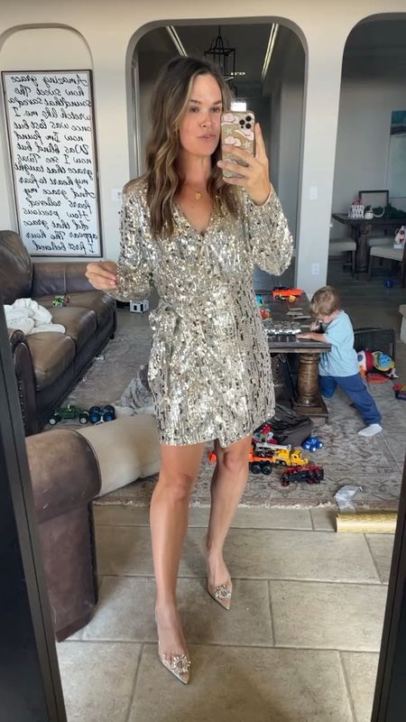 Loving this holiday fit- stunning sequin dress, amazon shoes, Amazon bag, Amazon finds, 
.
#hm #hmoutfit #holidaystyle #holidayoutfit #christmasstyle #christmasfashion 


#LTKparties #LTKHoliday #LTKsalealert