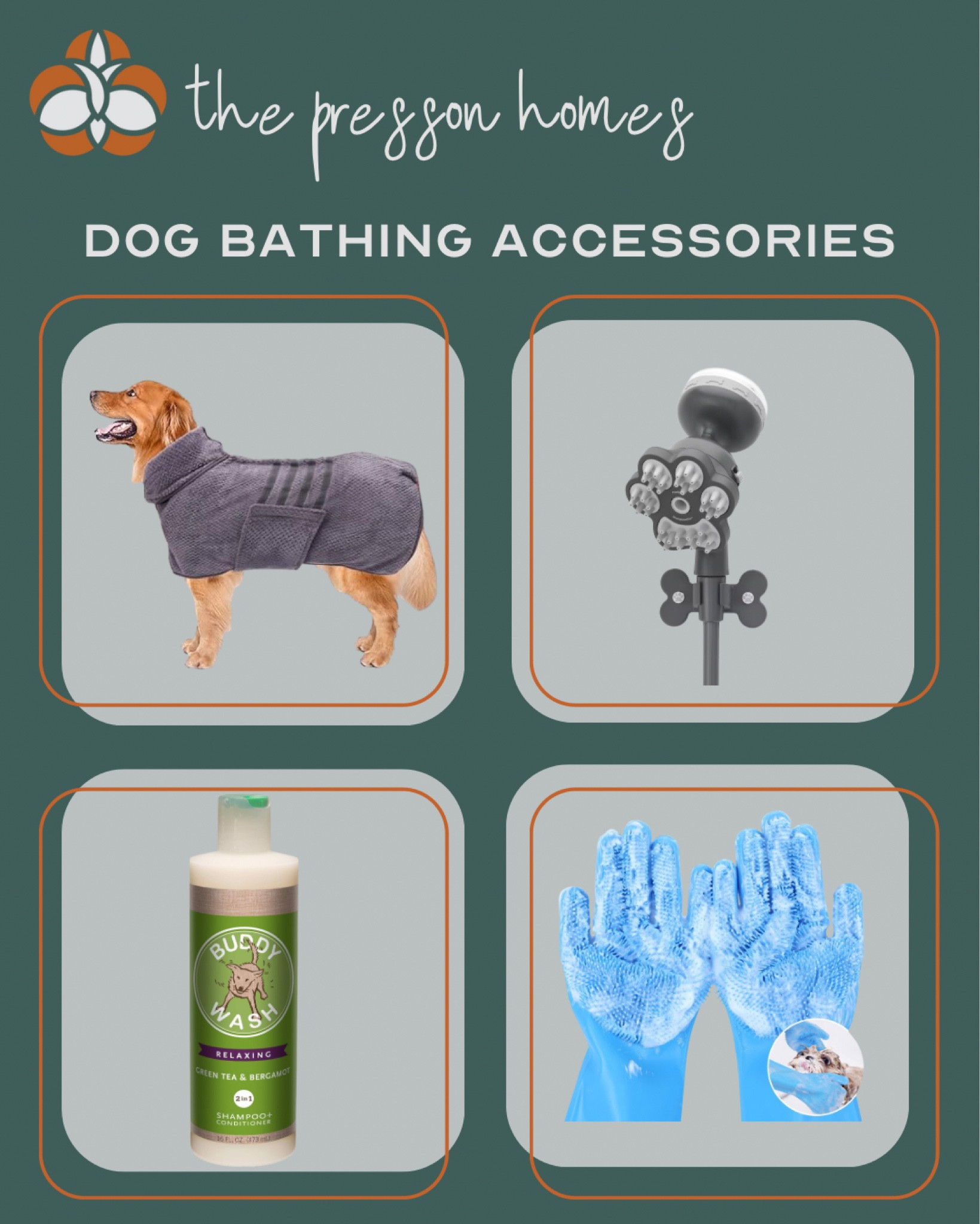 All the necessities to bathe your dog at home! 