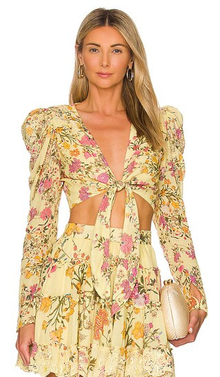 Crop Top in Yellow | Revolve Clothing (Global)