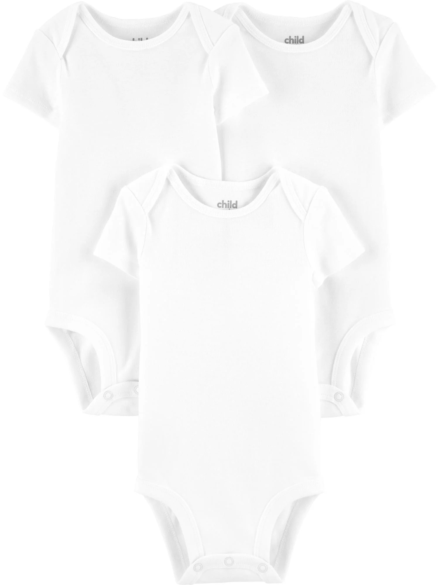 Carter's Child of Mine Baby Boys & Girls Short Sleeve Bodysuits, 3 Pack (Preemie-18M) | Walmart (US)