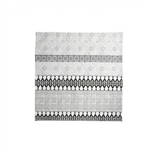 Vietri Bohemian Linens Gray/Black Napkins, Set of Four 21"Sq | Gracious Style