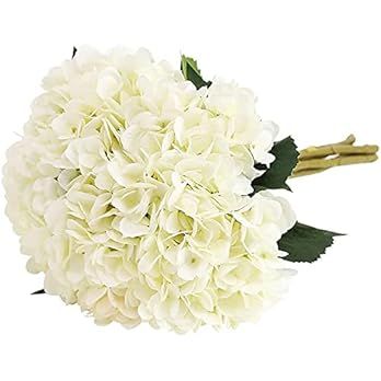 Tifuly Artificial Hydrangea Flower, 5 PCS Realistic Single Long Stem Silk 6.6 Inch Flower Head Hy... | Amazon (UK)