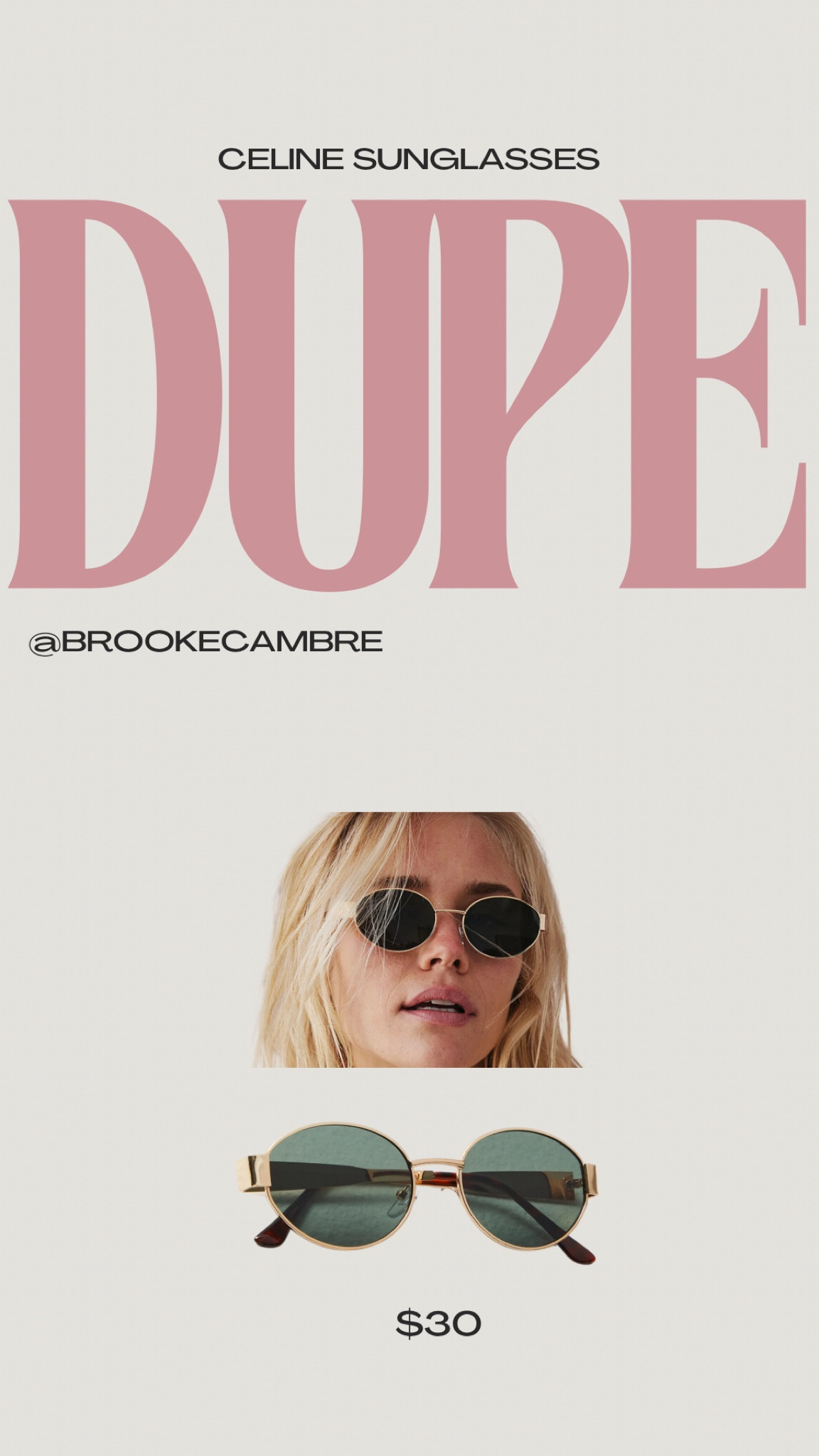 Celine sunglasses dupe! 

#LTKfindsunder50 #LTKU #LTKstyletip