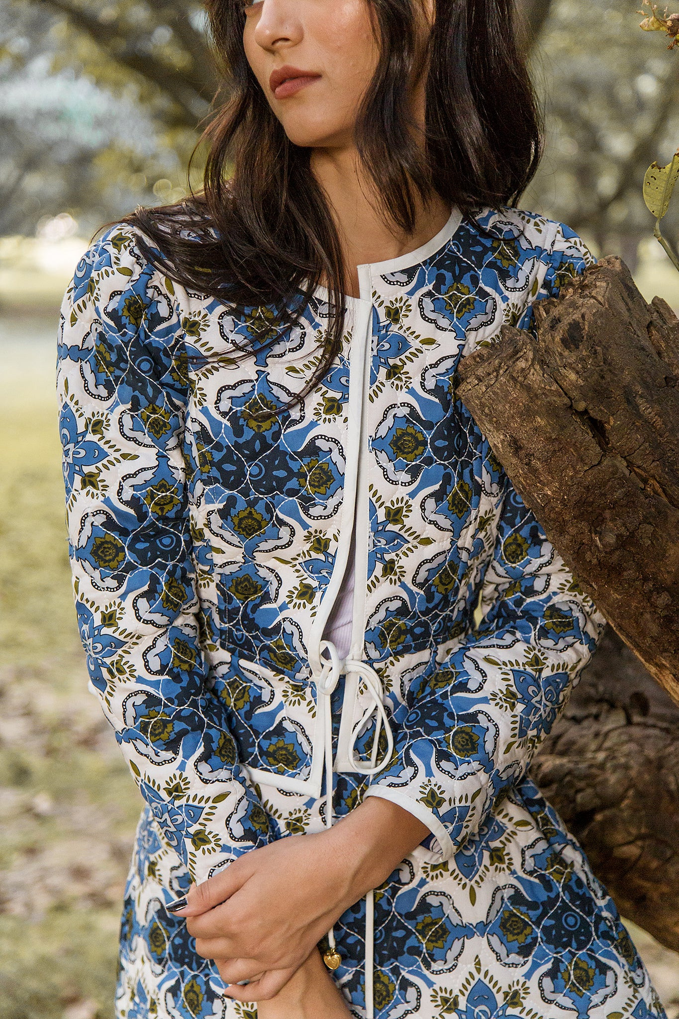 1724 iris reversible jacket - wildflower (blue) | Beyond By Vera