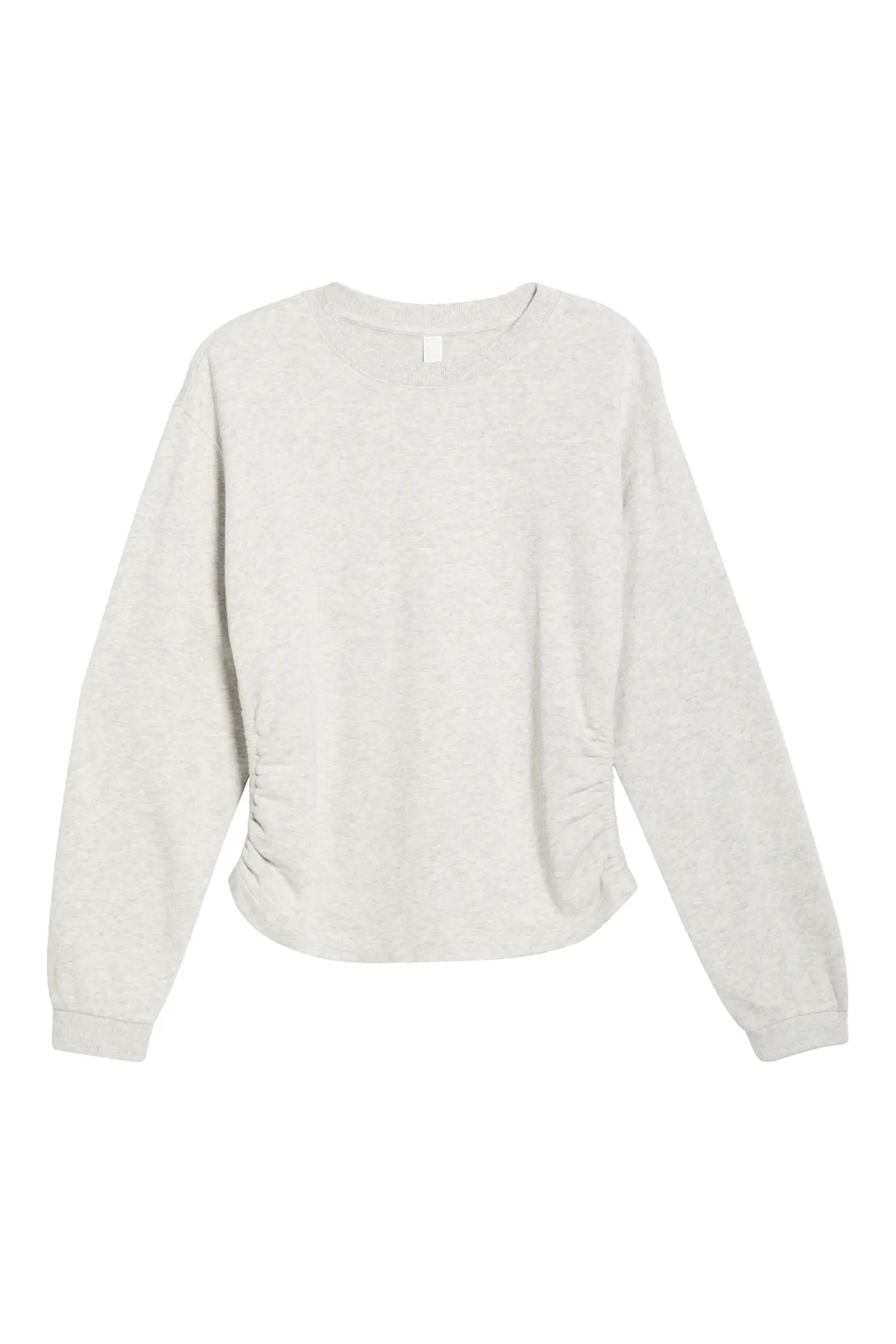 Ruched Side Cotton Blend French Terry Sweatshirt (Women) | Nordstrom | Nordstrom