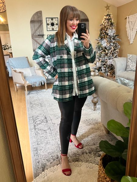 Code: THANKSHELBY for 25% off. This red dress boutique plaid holiday coat is so festive! Amazing quality. I’m in a size L. 

#LTKHoliday #LTKunder100 #LTKSeasonal