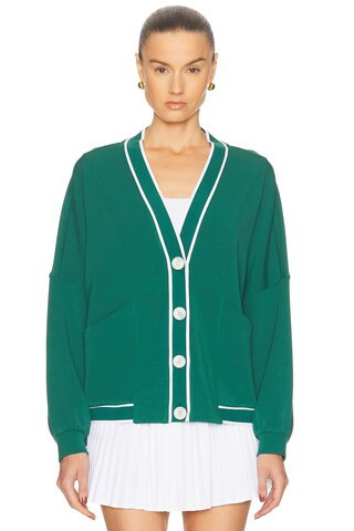Varley Decker Off Court Cardigan in Forest - Dark Green. Size XS (also in L). | FWRD 