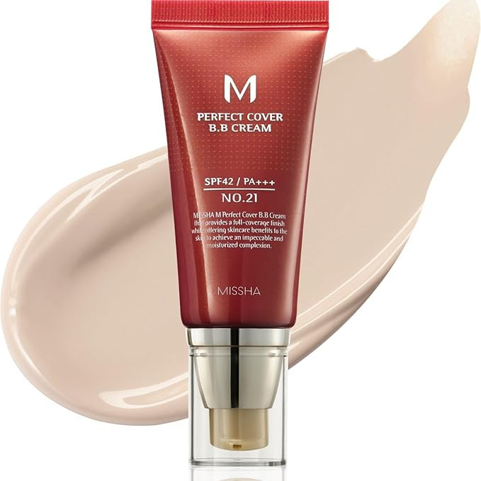 MISSHA M Perfect Cover BB Cream No.21 Light Beige - Light with Cool Undertone SPF 42 PA +++1.69 F... | Amazon (US)