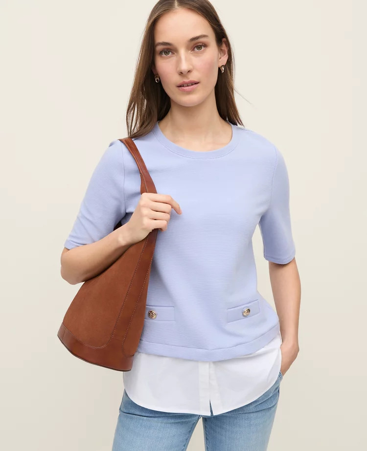 Layered Mixed Media Top | Ann Taylor