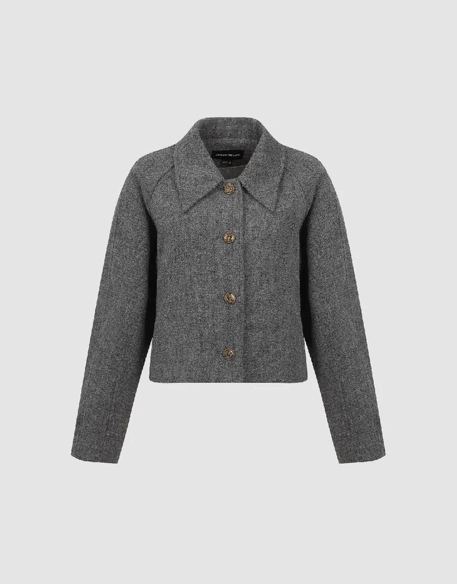 Raglan Sleeve Woolen Jacket | Urban Revivo