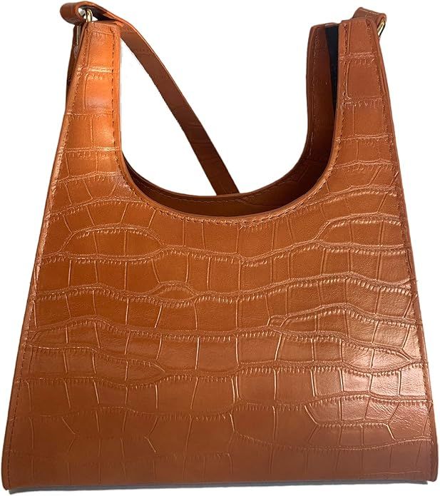 Classic Tote Bag for Women/Crocodile Pattern Shoulder Bag/Retro Classic Clutch for Women | Amazon (US)