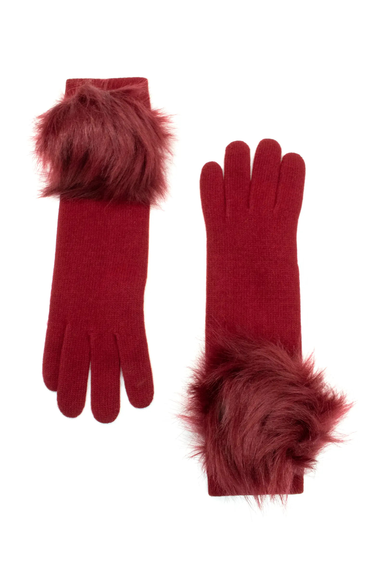 Portolano Cashmere gloves with pom | Nordstrom | Nordstrom