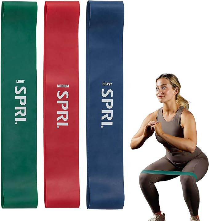 SPRI Mini Loop Bands Kit, Set of 3 - Light, Medium, Heavy Resistance Bands for Lower Body Workout... | Amazon (US)