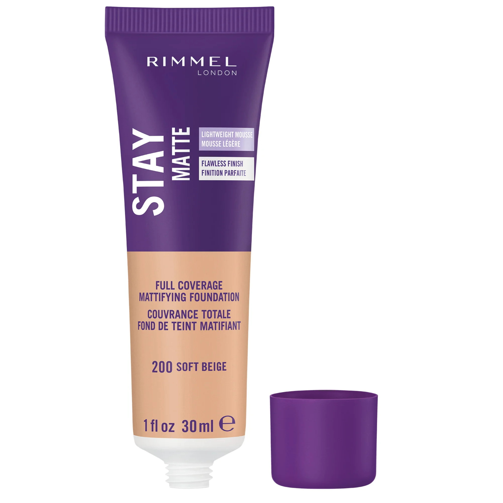 Rimmel London Stay Matte Liquid Foundation, Soft Beige, 1 oz | Walmart (US)