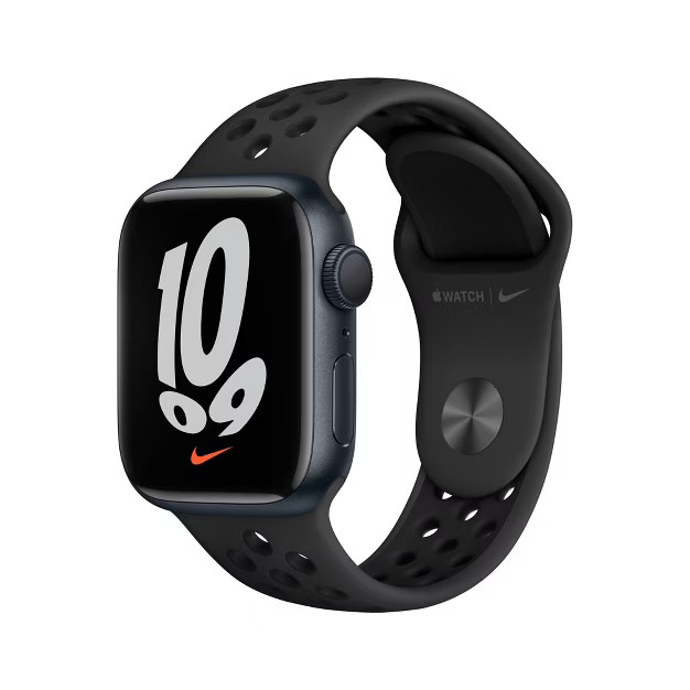 Apple Watch Nike Series 7 GPS, 41mm Midnight Aluminum Case with Anthracite/Black Nike Sport Band | Target
