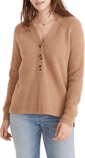Madewell Lyle Rib Henley Sweater | Nordstrom | Nordstrom Canada