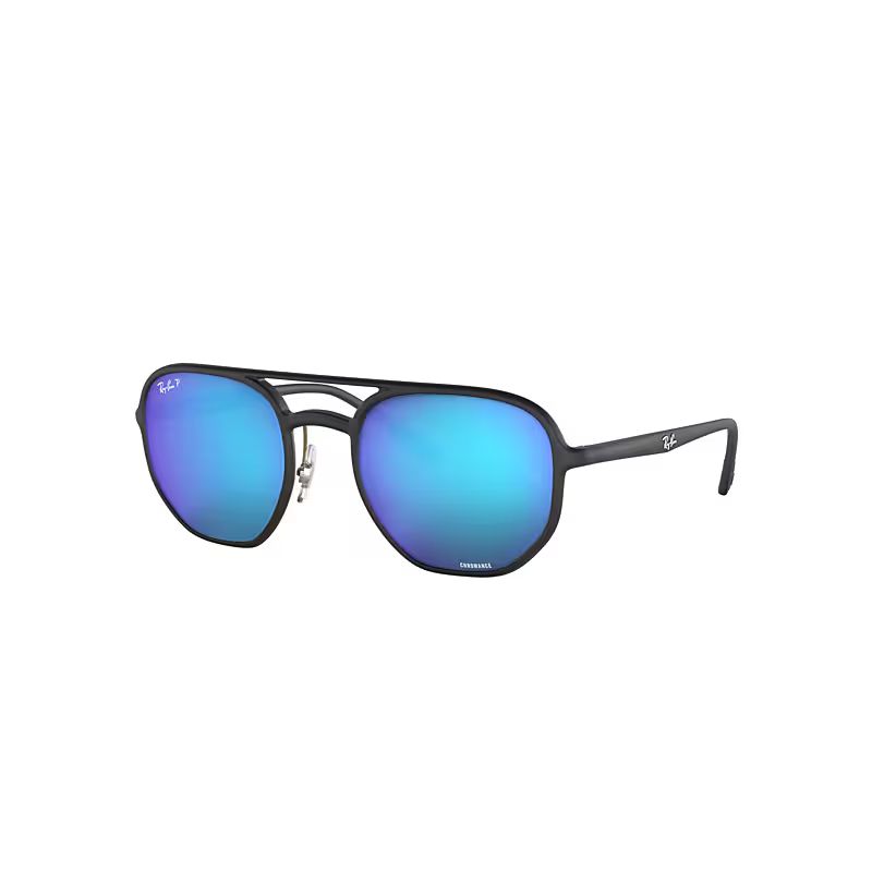 Ray-Ban Rb4321ch Chromance Sunglasses Black Frame Blue Lenses Polarized 53-21 | Ray-Ban (US)
