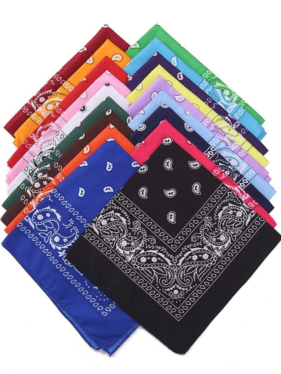 1pc Stylish And Multifunctional Colorful Retro Cute Paisley Floral Scarf Bandana Headband Neck Sc... | SHEIN